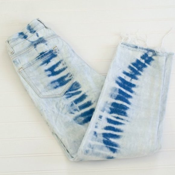 PacSun Tie Dye High Waisted Straight Leg Jeans - Picture 2 of 6